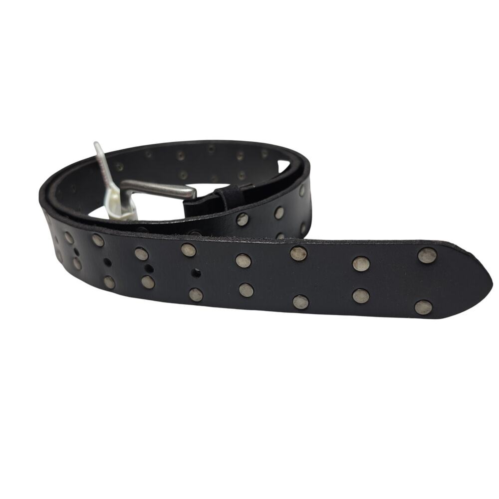 NEW Lucky Brand Women's/ Men's Leather Belt Silver Studded NWT Black BUWF2403H